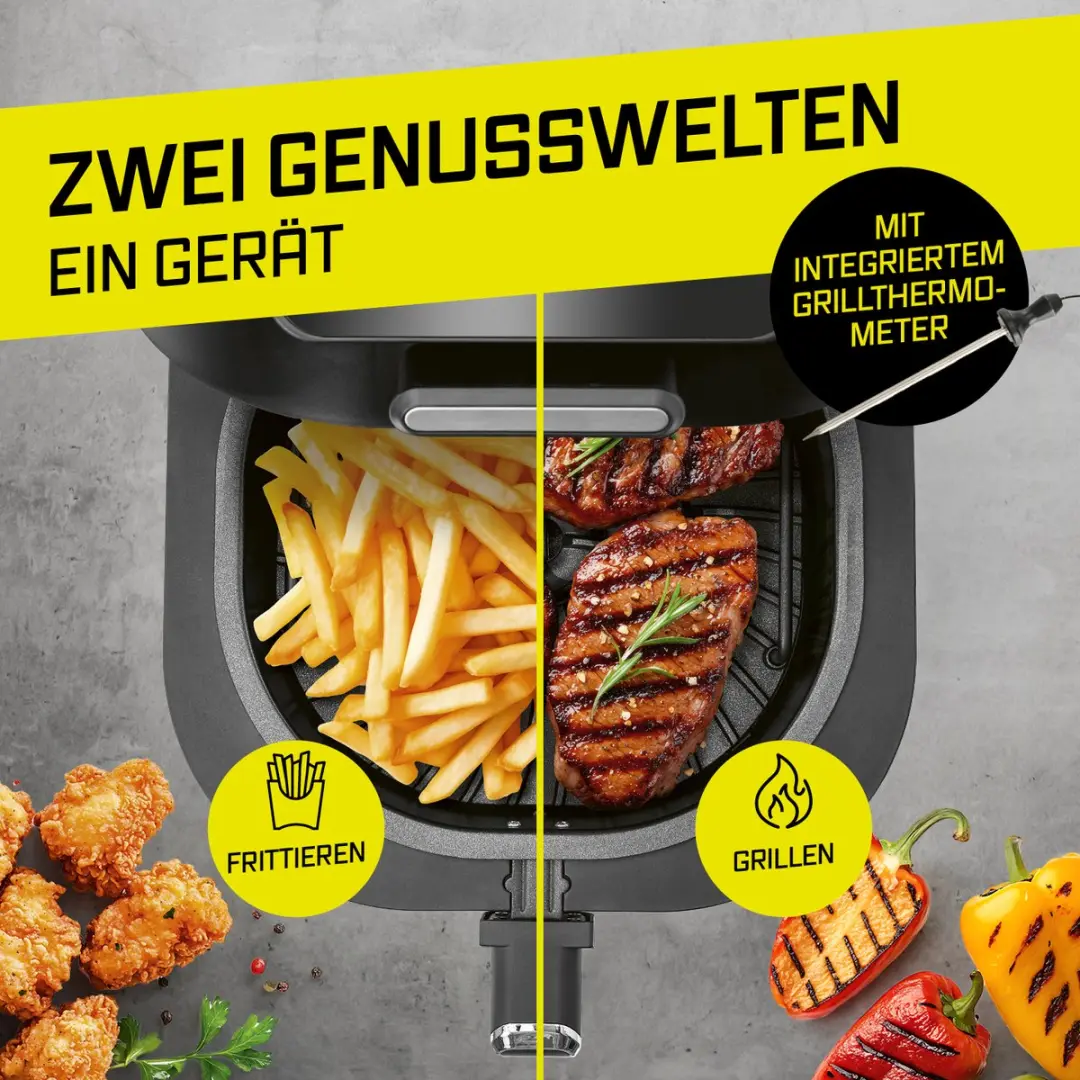 Gourmetmaxx FryBBQ Heteluchtfriteuse 5L - 2000W - afbeelding 4 van 6