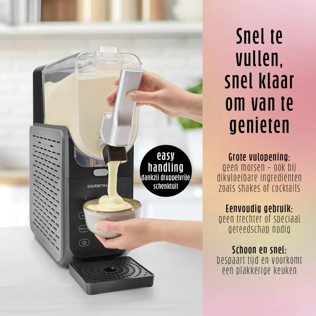 GOURMETmaxx FreezeUp Slush-ijsmachine 2,8L - Zwart - afbeelding 5 van 6