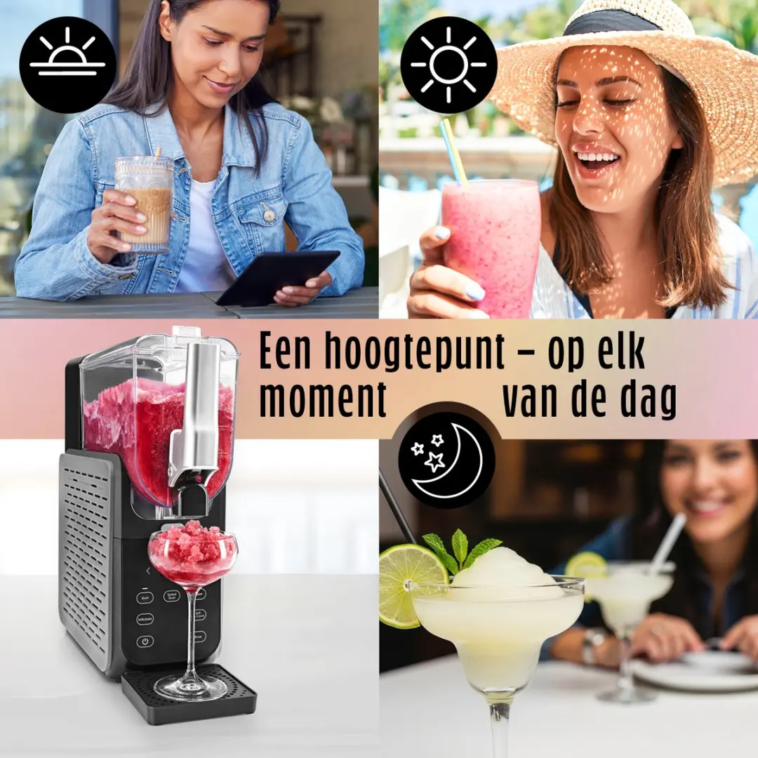 GOURMETmaxx FreezeUp Slush-ijsmachine 2,8L - Zwart - afbeelding 4 van 6