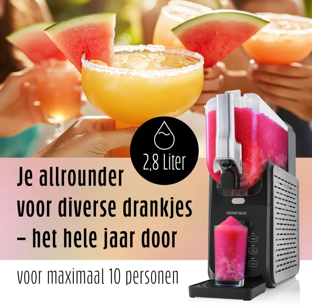 GOURMETmaxx FreezeUp Slush-ijsmachine 2,8L - Zwart - afbeelding 6 van 6