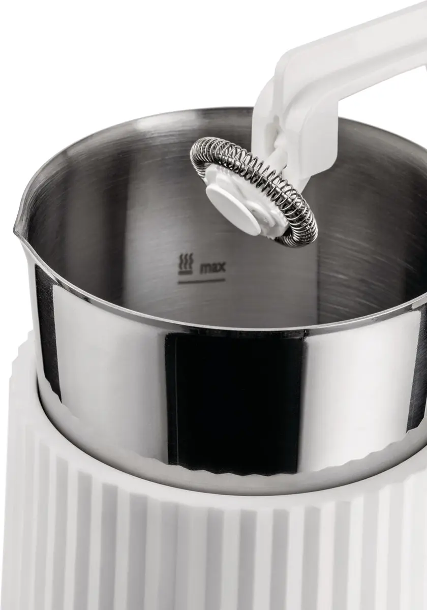 Alessi Plissé Melkopschuimer 600W - 350ml - Wit - afbeelding 5 van 6