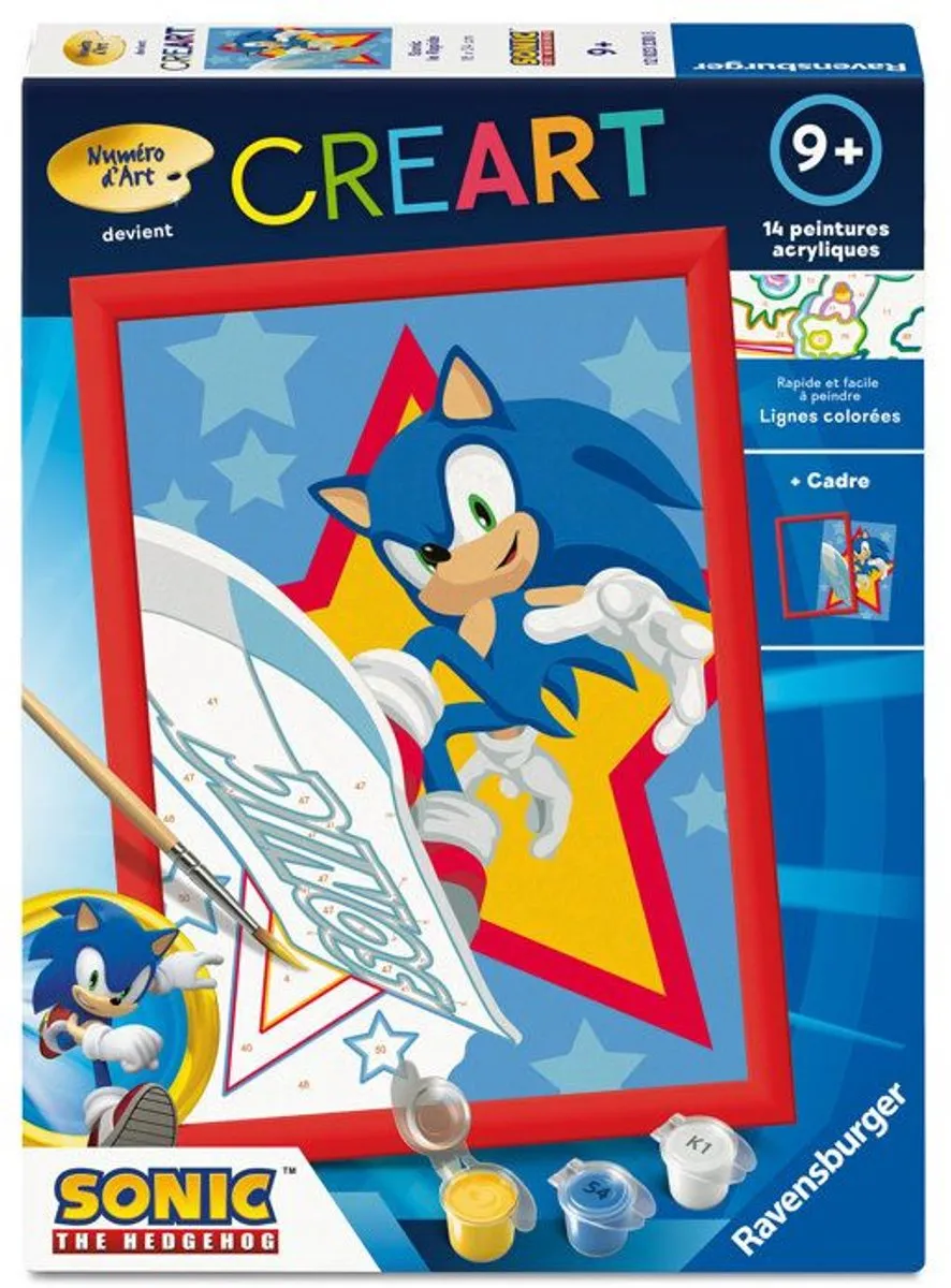 Ravensburger CreArt Kids Sonic Schilderen op nummer 18x24cm
