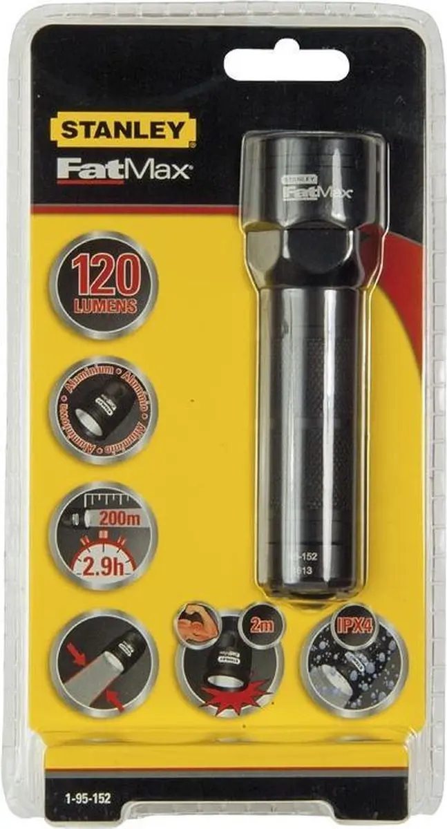 Stanley 1-95-152 Zaklamp LED - 70 lm - Zwart - afbeelding 3 van 4