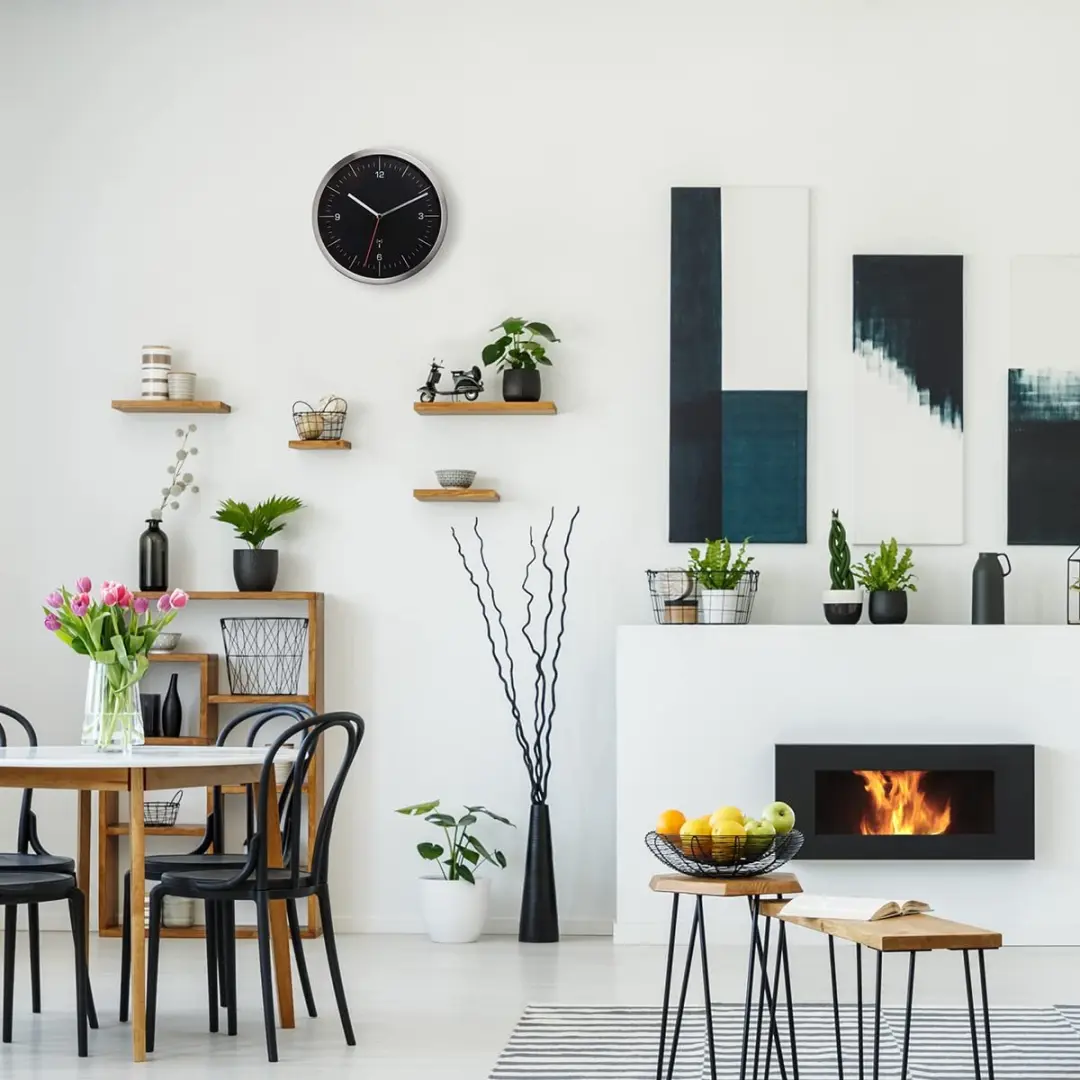 TFA Dostmann 60.3544.01 Zendergestuurde Wandklok - RVS - afbeelding 3 van 4