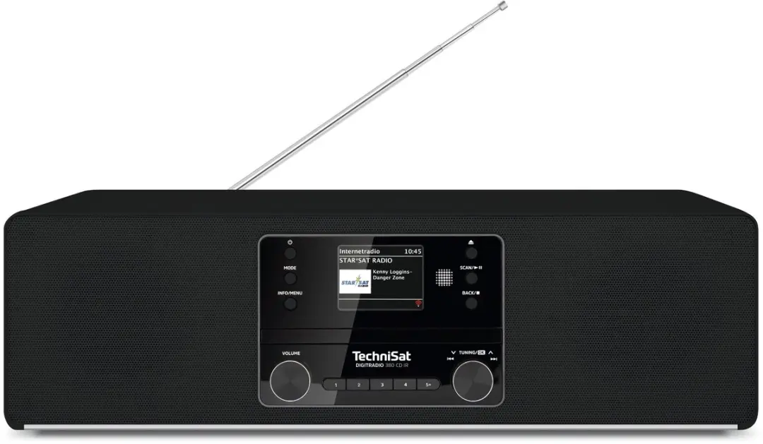 TechniSat DIGITRADIO 380 CD IR Hybride Radio - 40W - Zwart - afbeelding 4 van 6