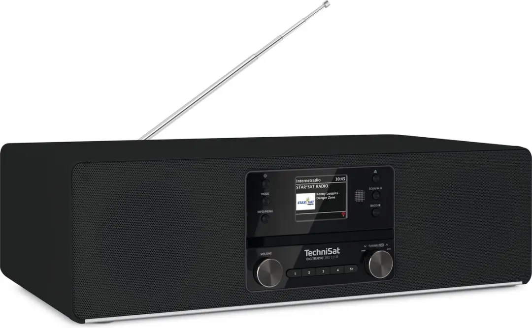 TechniSat DIGITRADIO 380 CD IR Hybride Radio - 40W - Zwart - afbeelding 2 van 6