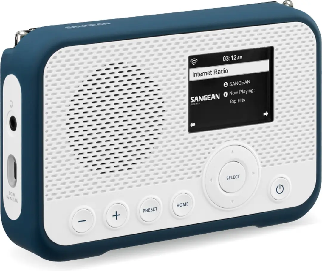 Sangean WFR-39 Zakradio met internetradio - Wit/Blauw - afbeelding 4 van 6