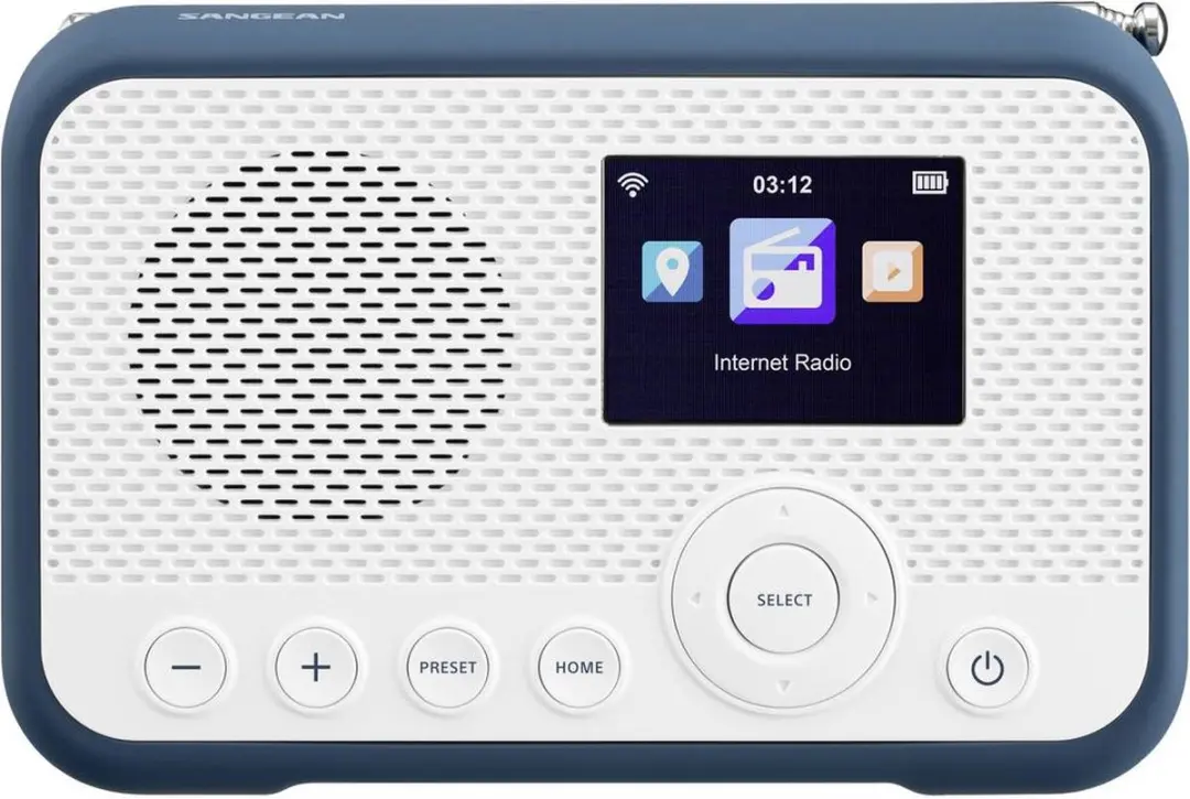 Sangean WFR-39 Zakradio met internetradio - Wit/Blauw - afbeelding 6 van 6
