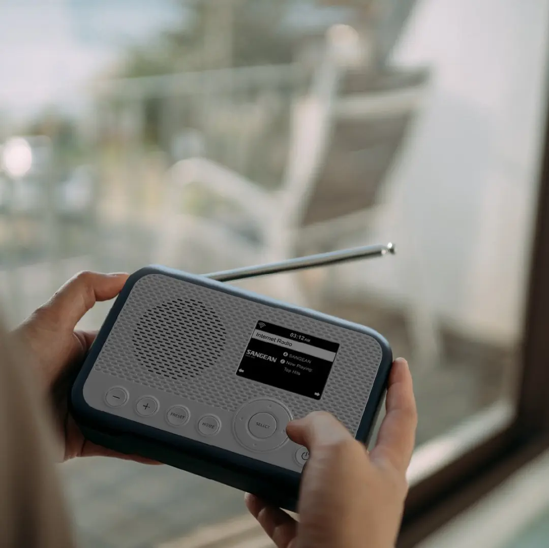 Sangean WFR-39 Zakradio met internetradio - Wit/Blauw - afbeelding 3 van 6