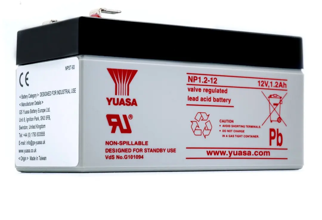 Yuasa NP1.2-12 AGM Loodaccu 12V 1.2Ah - afbeelding 3 van 5