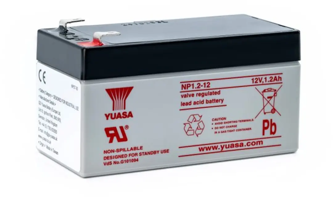 Yuasa NP1.2-12 AGM Loodaccu 12V 1.2Ah - afbeelding 2 van 5