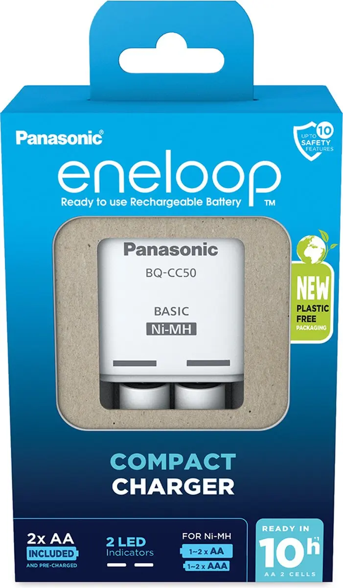 Panasonic BQ-CC50 Lader + 2x AA Eneloop 2000mAh