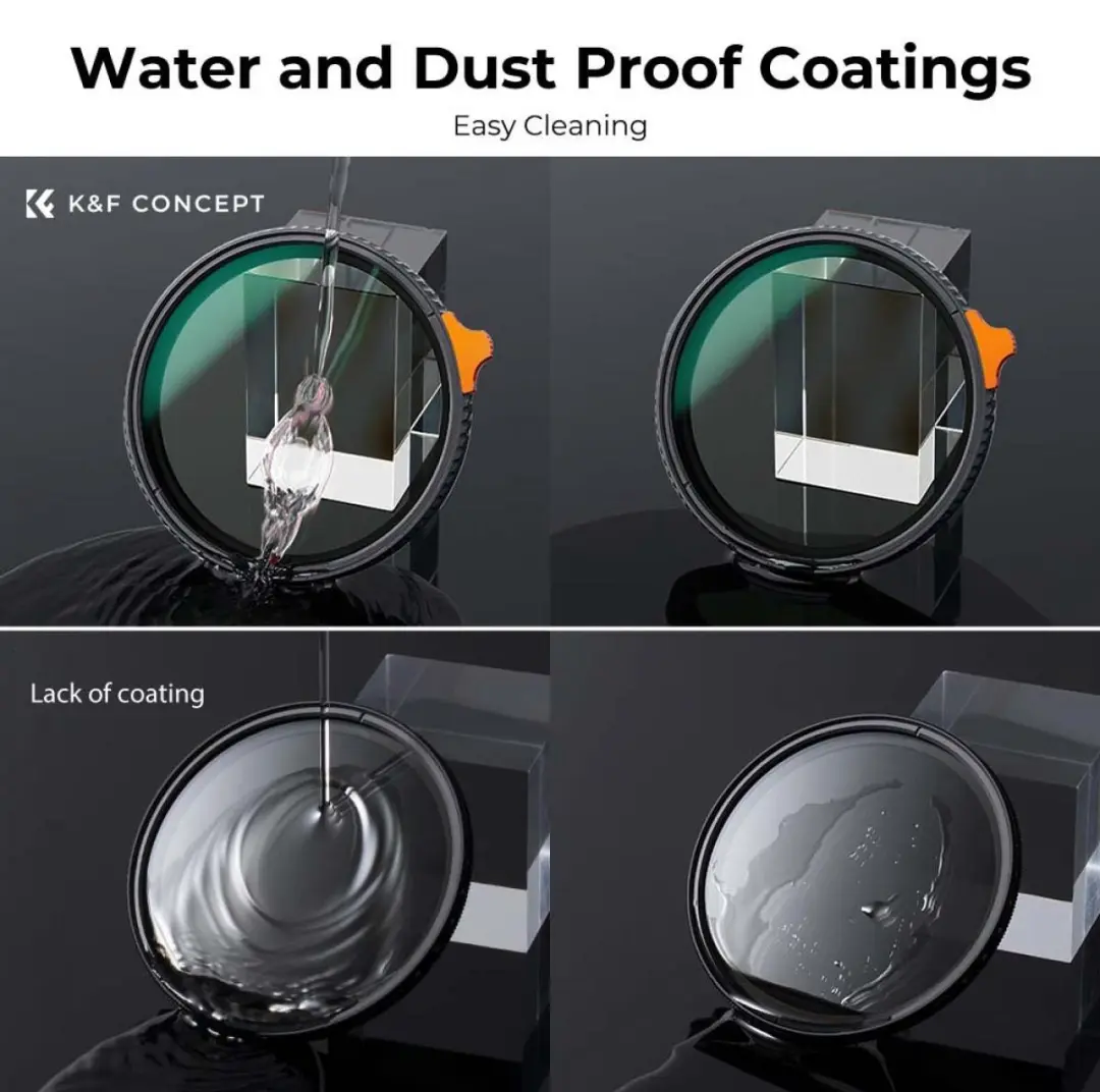 K&F Concept ND3-1000 Nano-X 62mm Variabel ND-filter - afbeelding 4 van 6