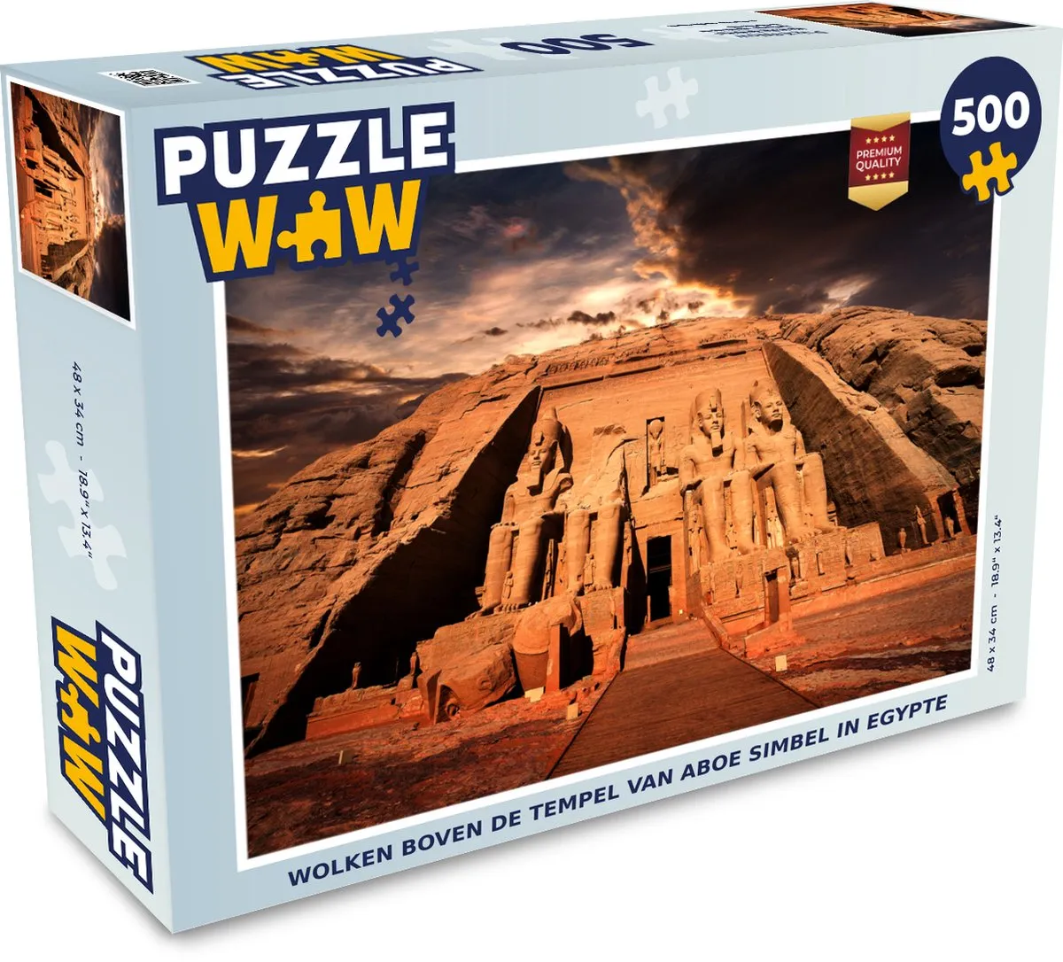 PuzzleWow Wolken boven de Tempel van Aboe Simbel Legpuzzel 500 Stuks