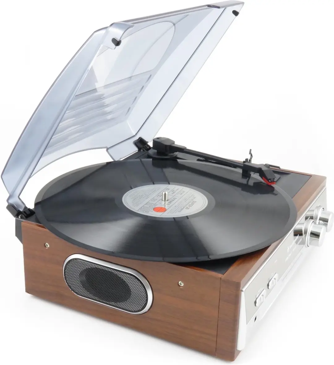 Soundmaster PL186H Platenspeler - Bruin - afbeelding 2 van 6