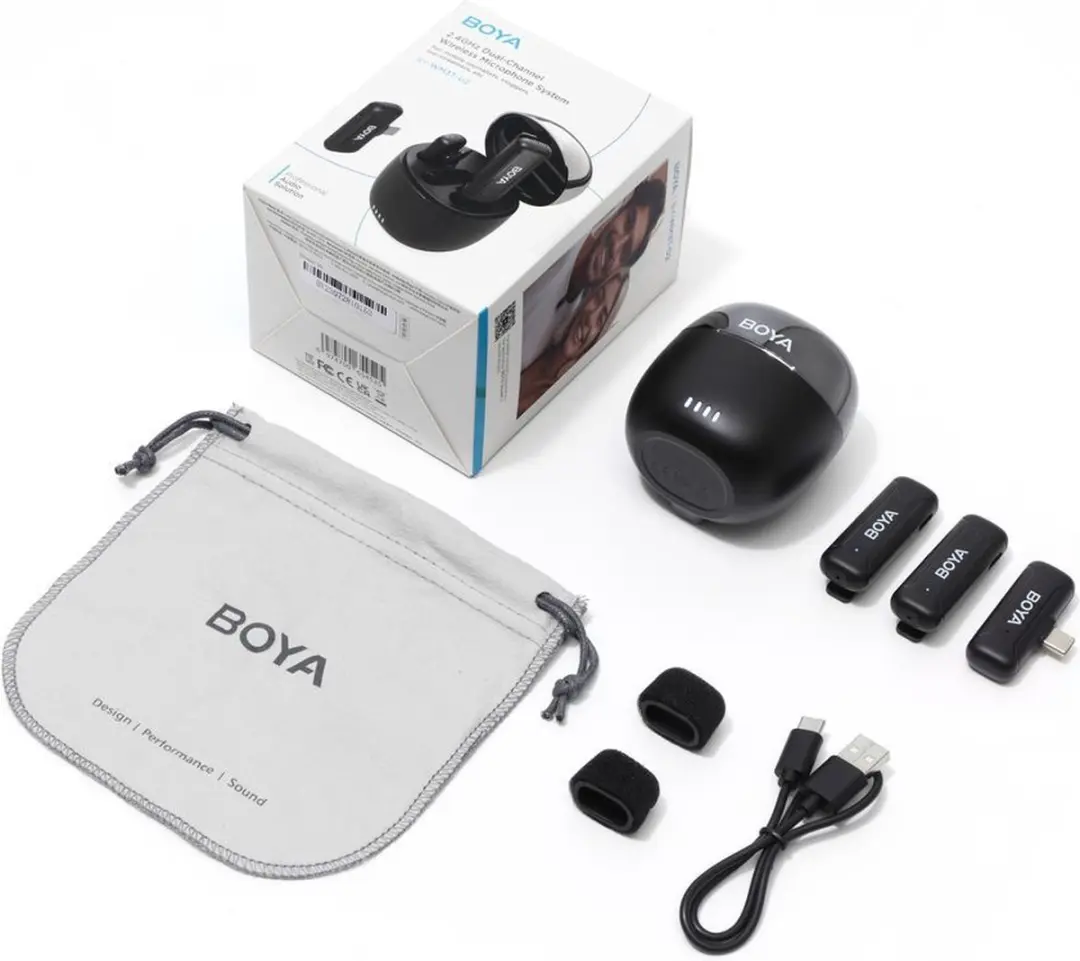 Boya BY-WM3T-U2 Draadloze Microfoon Kit Type-C - Zwart - afbeelding 4 van 4