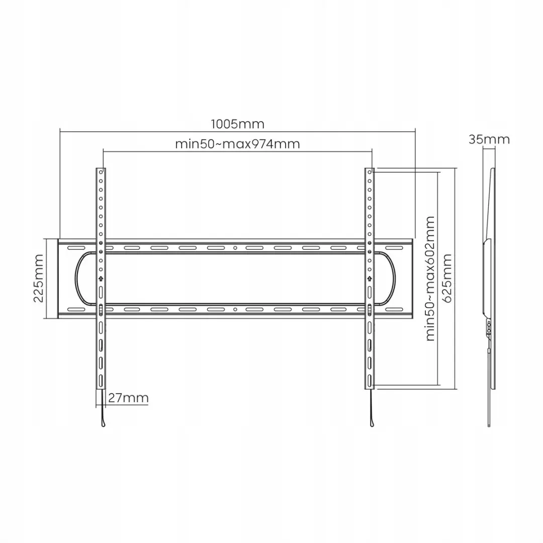 VALUE TV Muurbeugel 17.99.1226 - 60"-120" - 120kg - 35mm - afbeelding 4 van 6