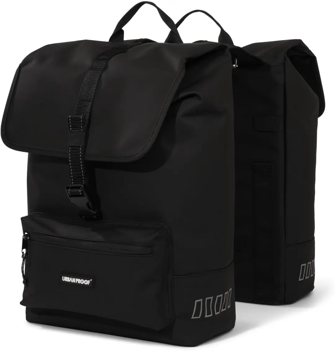 Urban Proof Cargo Dubbele Fietstas 38L - Gerecycled - Zwart - afbeelding 4 van 6