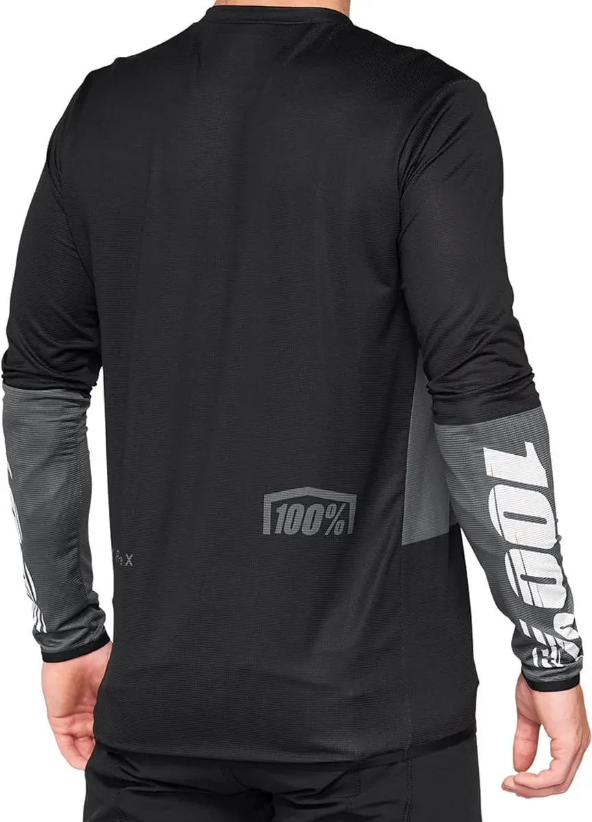 100percent R-Core X Jersey Lange Mouwen - Charcoal/Black - M - afbeelding 3 van 4