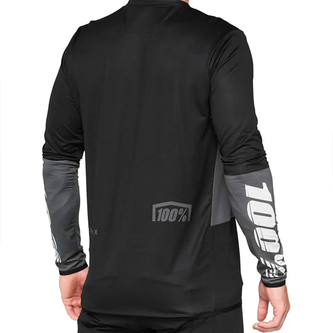 100percent R-Core X Jersey Lange Mouwen - Charcoal/Black - M - afbeelding 2 van 4
