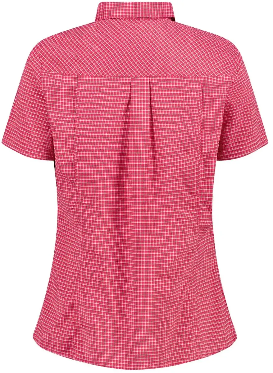 CMP Geruit Damesoverhemd - Magenta/Pink Fluo - afbeelding 2 van 6