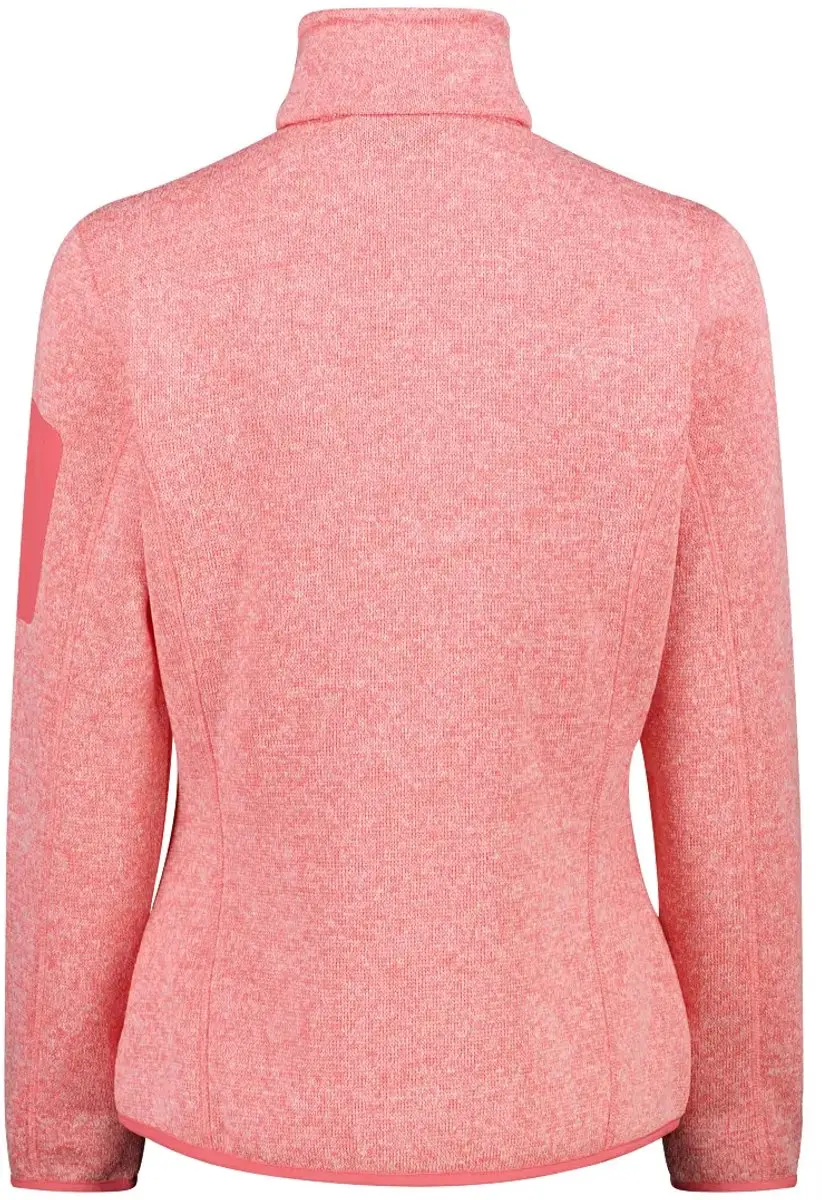 CMP Knit-Tech Fleece met Rits Dames - Koraal/Wit - M - afbeelding 4 van 6