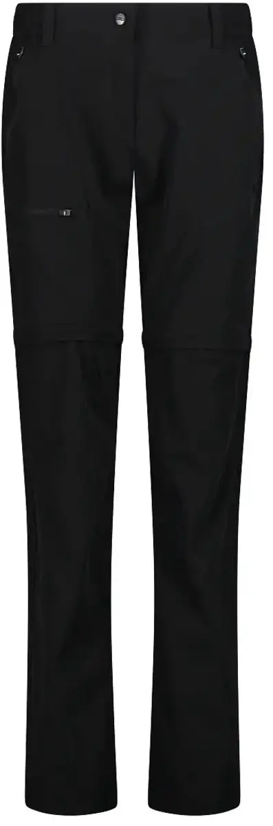 CMP Dames Stretch Zip Wandelbroek met Cargozakken - Nero - afbeelding 5 van 6