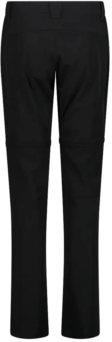 CMP Dames Stretch Zip Wandelbroek met Cargozakken - Nero - afbeelding 6 van 6