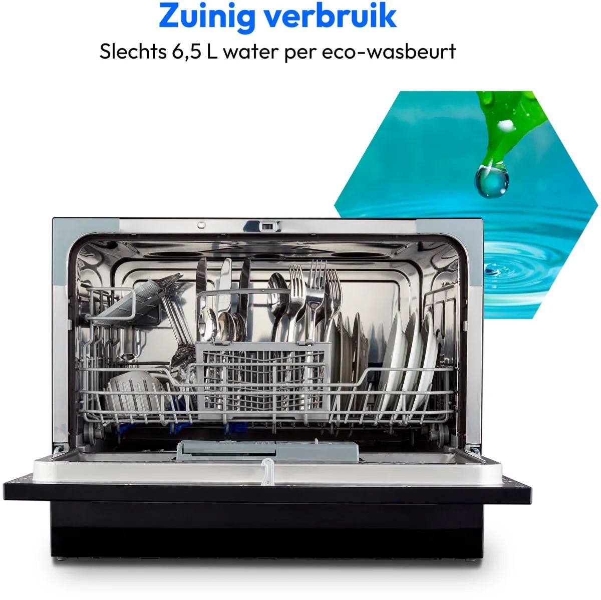 Medion DWT 60 Tafelvaatwasser - 6 Couverts - 7 Programma's - 47dB - Zwart - afbeelding 3 van 6