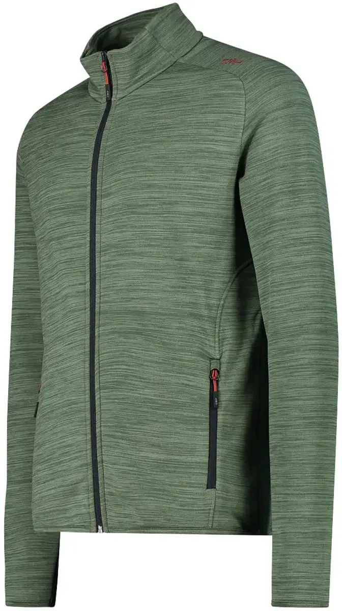 CMP Fleece met Rits - Oil Green Mel-Nero - 4XL - afbeelding 3 van 6