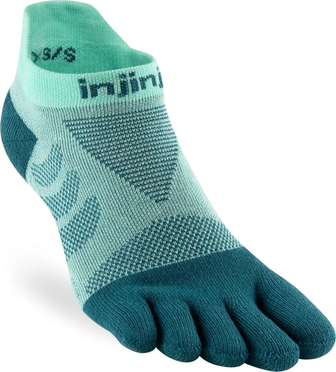 Injinji Ultra Run No-Show Vrouwensokken - Groen - afbeelding 2 van 2