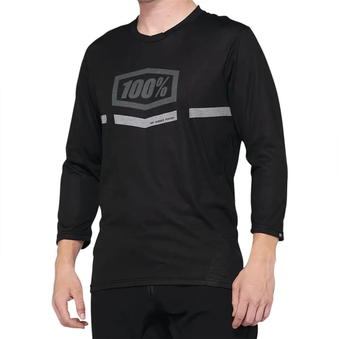 100percent Airmatic 3/4 Jersey - Zwart/Rood - S - afbeelding 4 van 5