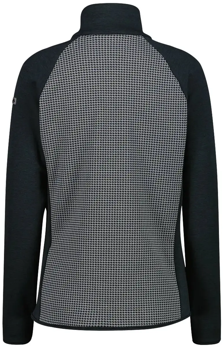 CMP Vrouwen Stretch Fleece met Rits - Grey Mel-Nero - afbeelding 6 van 6