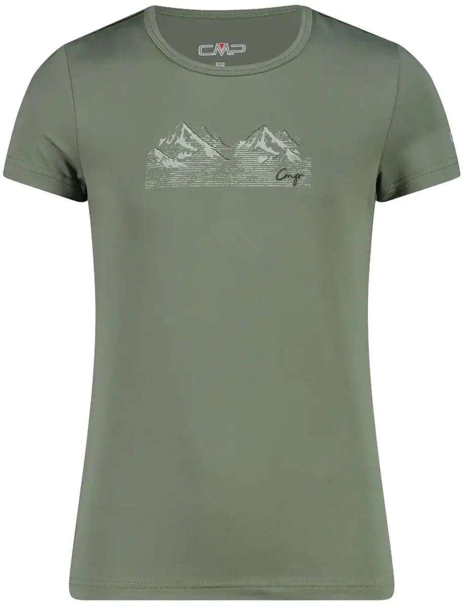 CMP Meisjes T-shirt met Bedrukt Patroon - Pioenroos - 164 - afbeelding 4 van 6