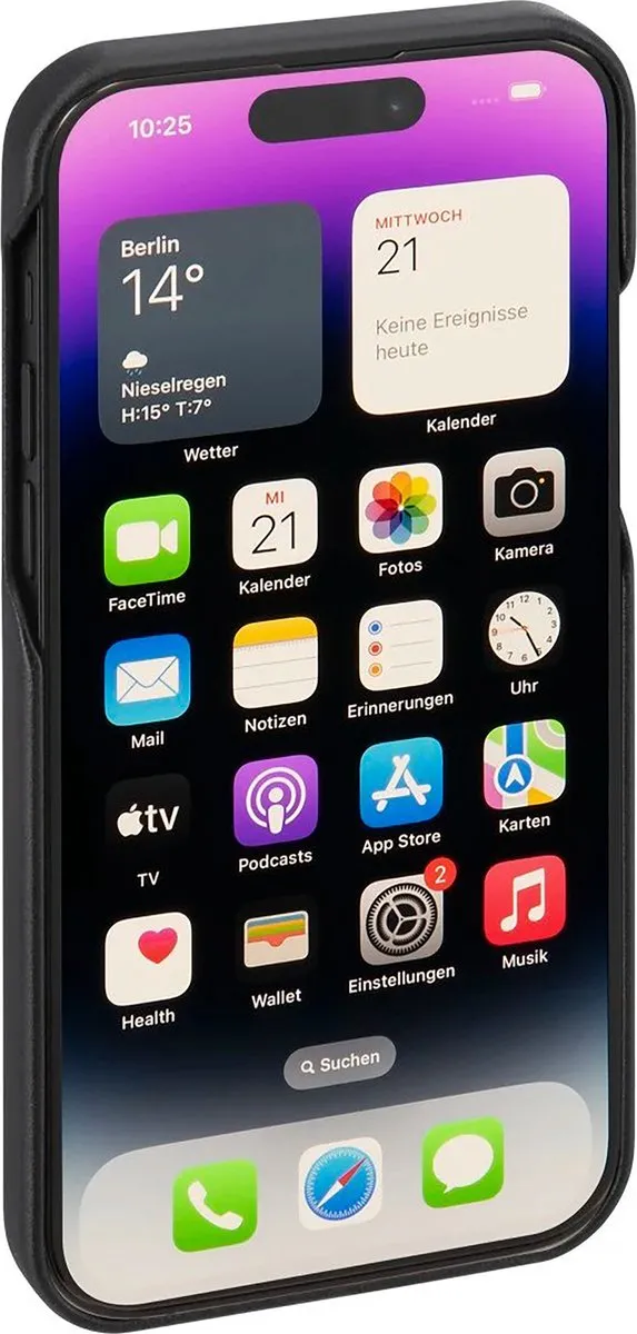 Hama MagCase Finest Sense Cover iPhone 14 Pro - MagSafe - Zwart - afbeelding 6 van 6