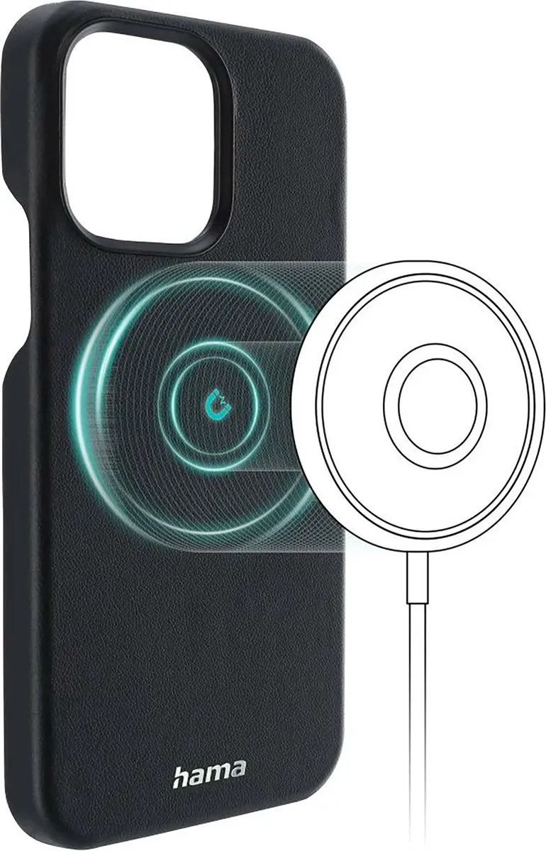 Hama MagCase Finest Sense Cover iPhone 14 Pro - MagSafe - Zwart