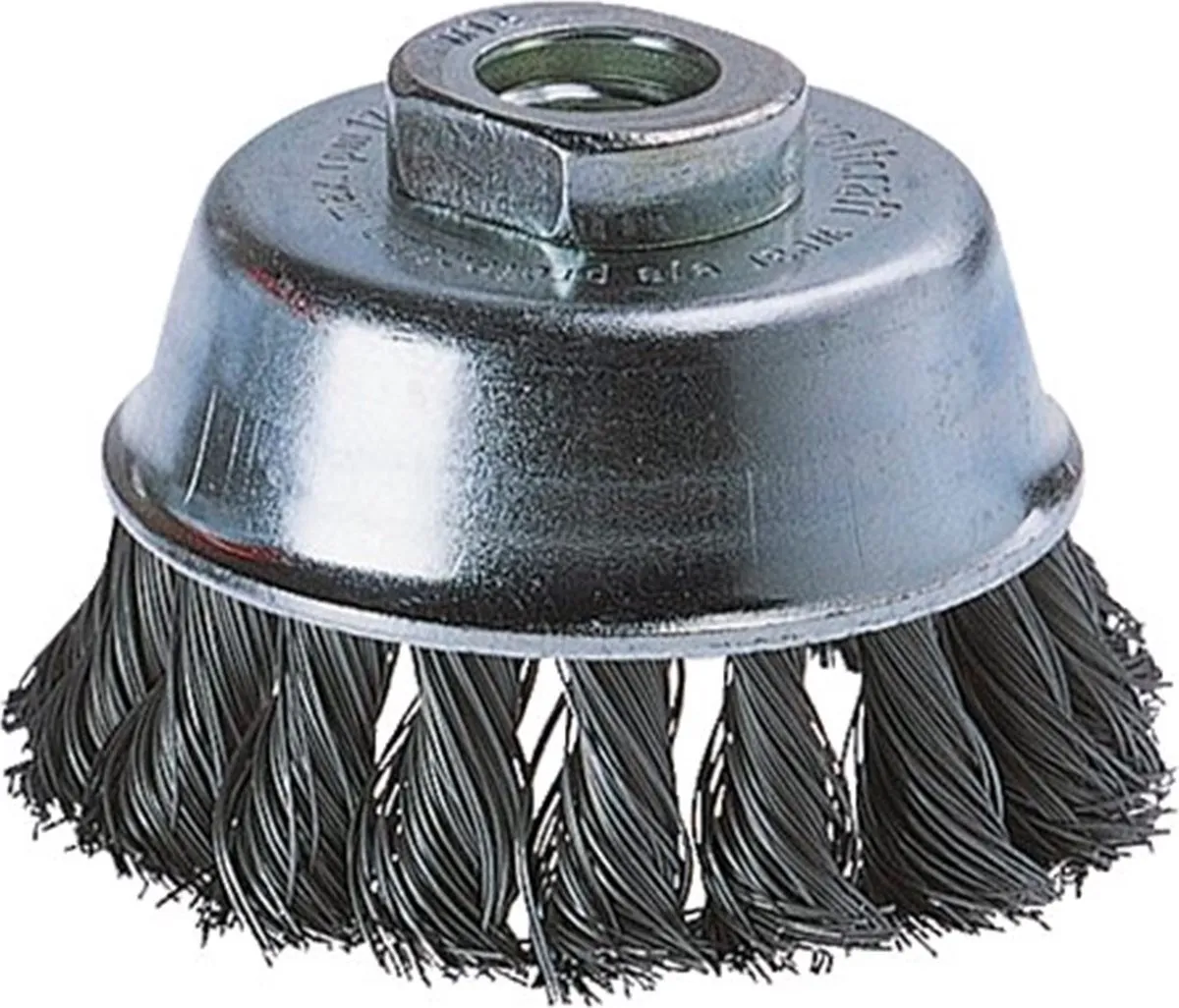 Wolfcraft Staaldraad Komborstel Gevlochten 2125000 - Grijs/Zilver