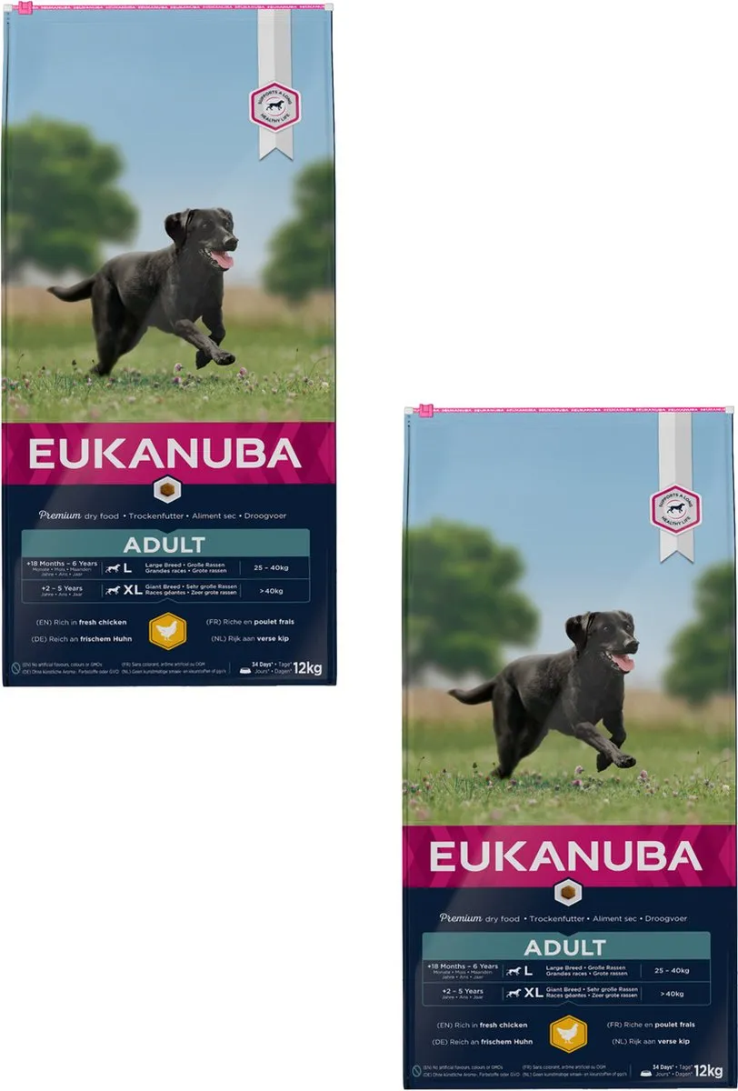 Eukanuba Active Adult Large Breed Kip Hondenvoer - 24 kg