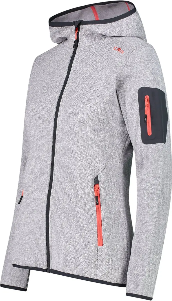 CMP Dames Fleece met Capuchon - Grijs - afbeelding 4 van 6