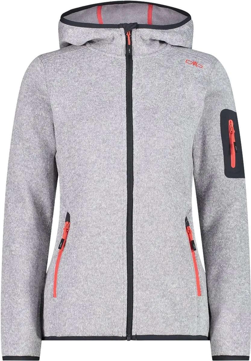 CMP Dames Fleece met Capuchon - Grijs - afbeelding 3 van 6