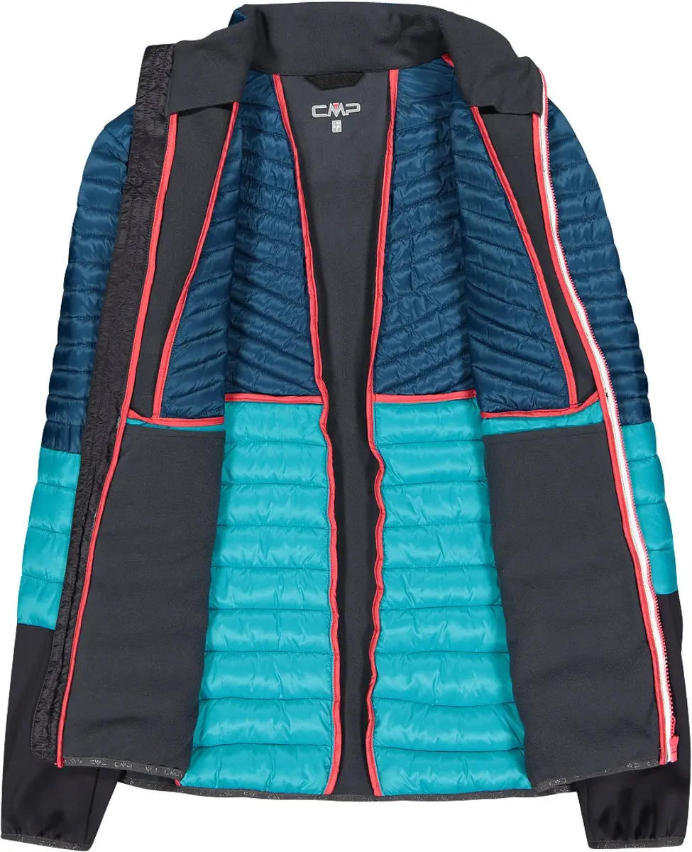 CMP Unlimitech Hybride Gewatteerde Jas Dames - Blauw - afbeelding 2 van 6