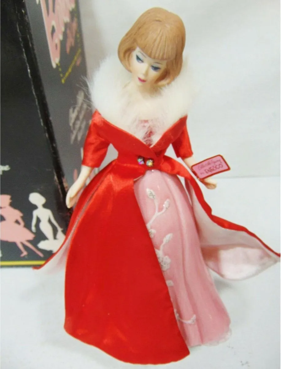 Barbie Porseleinen Beeldje & Muziekdoos Magnificience 1965