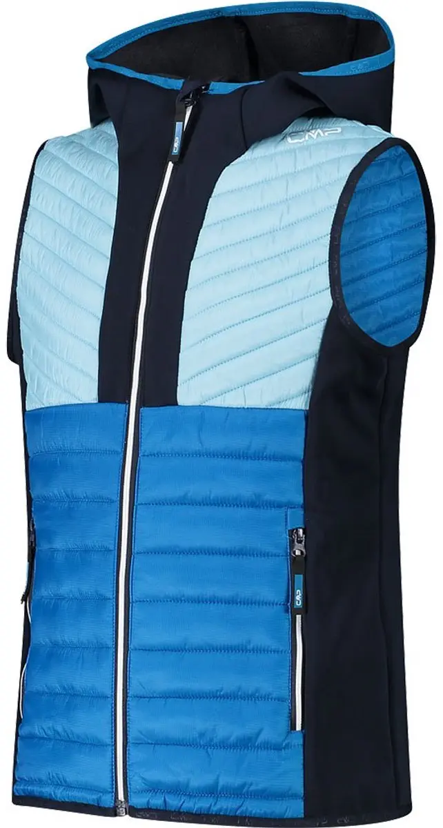 CMP Hybrid Fix Hood Vest Meisje - Basic Turquoise - 12 Jaar - afbeelding 4 van 6