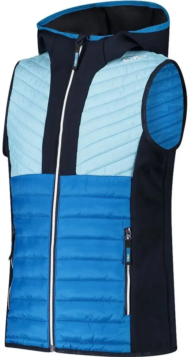 CMP Hybrid Fix Hood Vest Meisje - Basic Turquoise - 12 Jaar - afbeelding 5 van 6