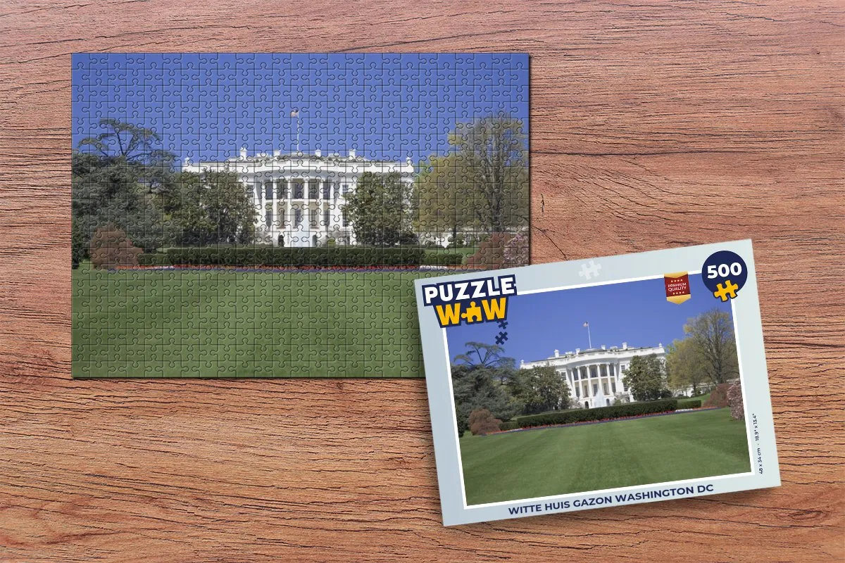 PuzzleWow Witte Huis Washington DC Legpuzzel 500 Stuks - Multicolor