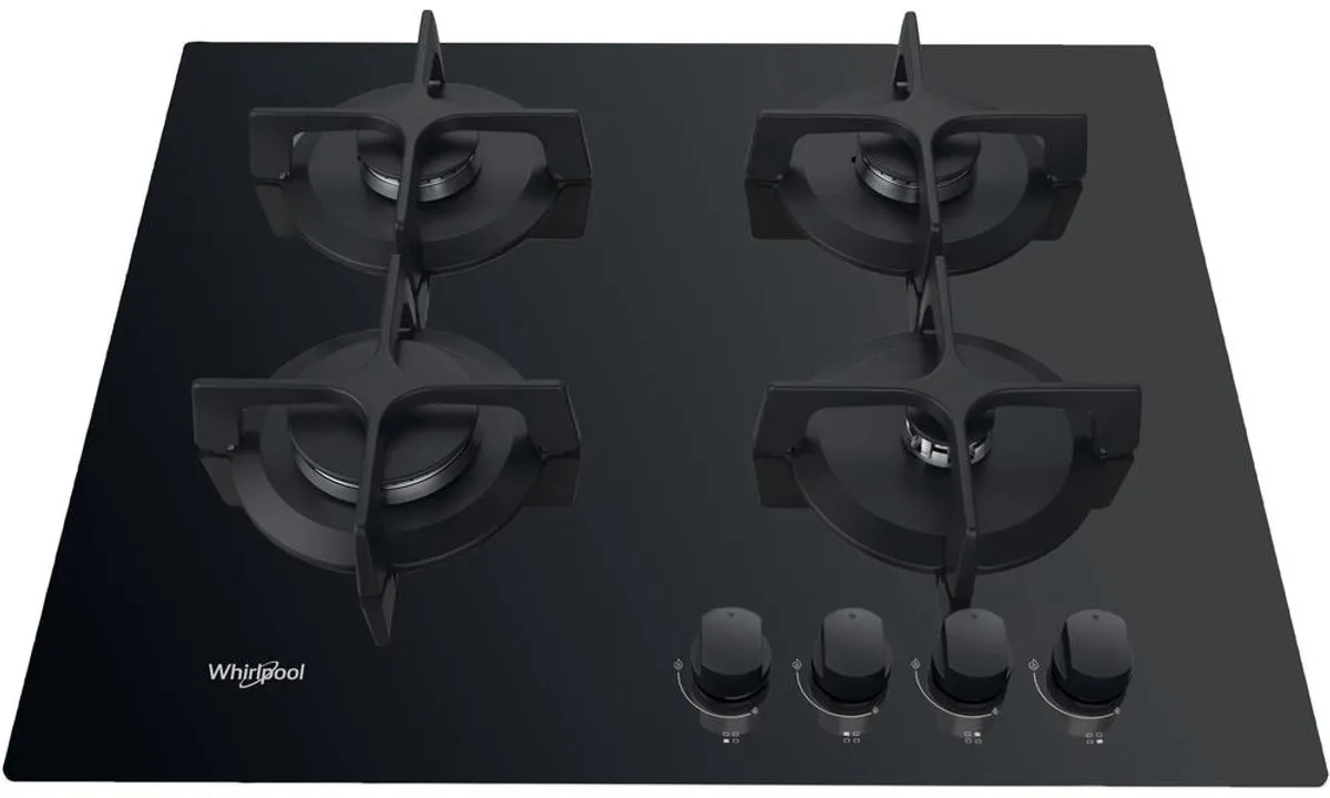Whirlpool AKT 616/NB Inbouw Gaskookplaat 4 Zones - Zwart