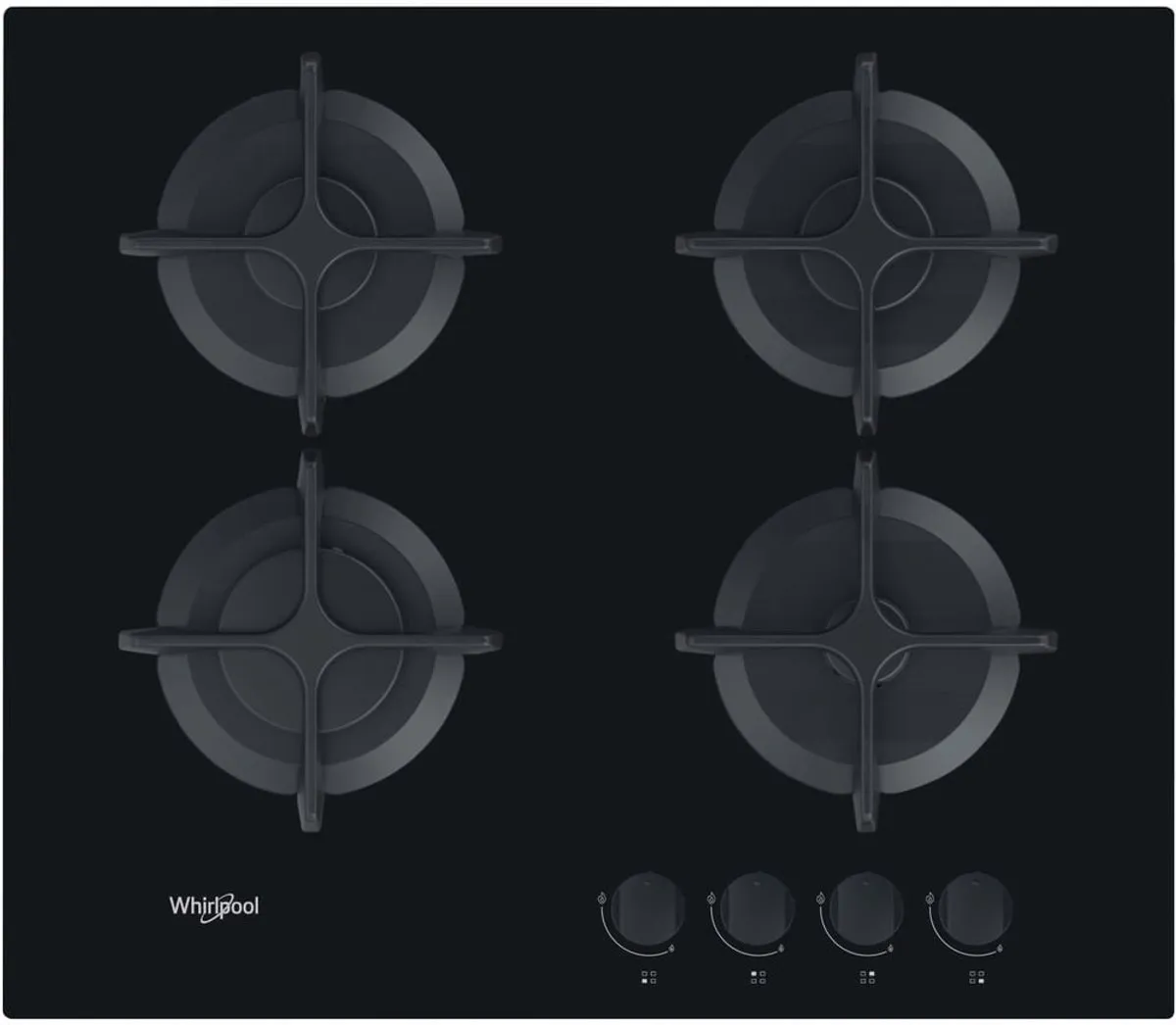 Whirlpool AKT 616/NB Inbouw Gaskookplaat 4 Zones