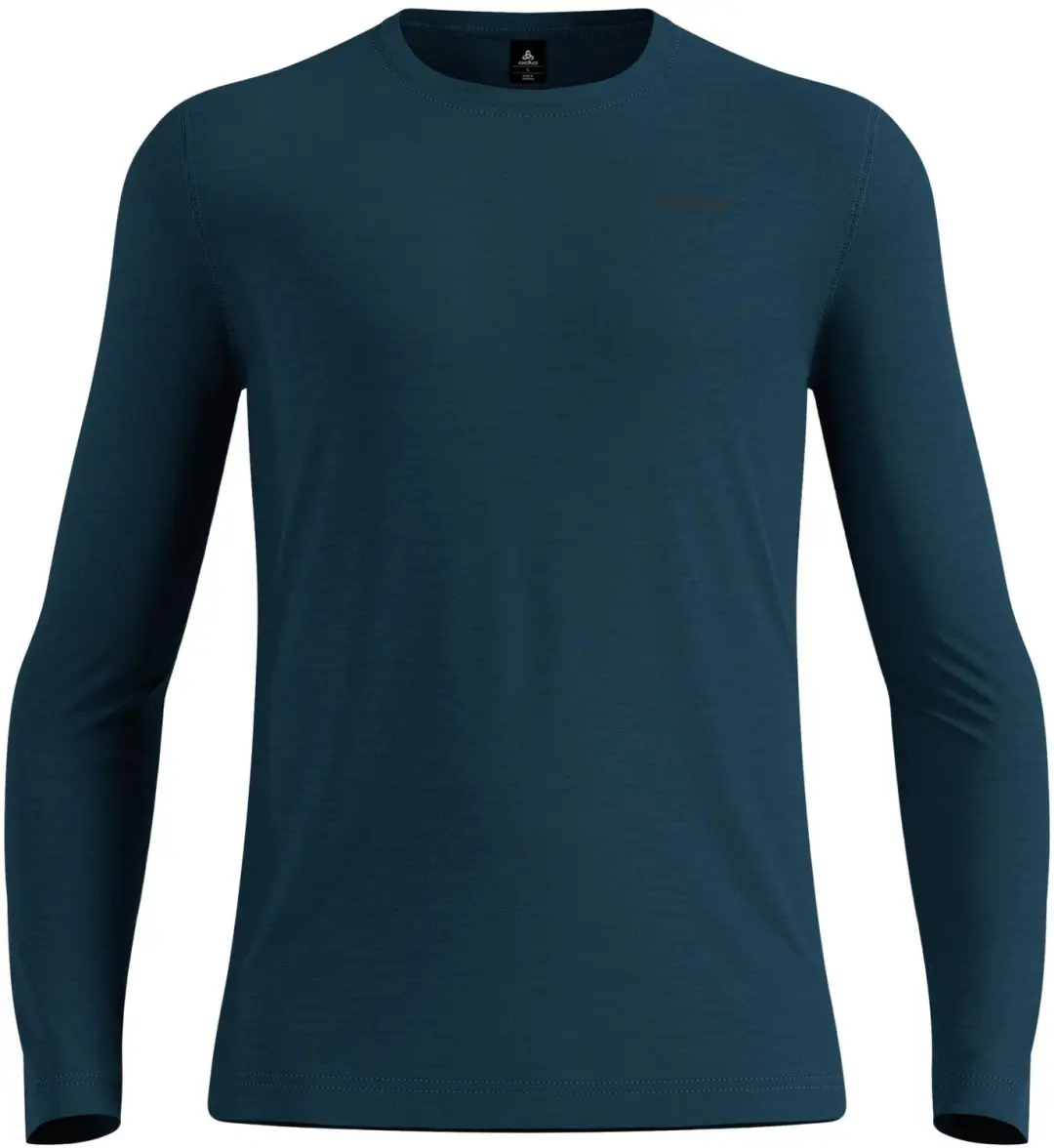 Odlo Natural Merino 160 Crew Neck LS Shirt Heren - Donkerblauw - afbeelding 2 van 6
