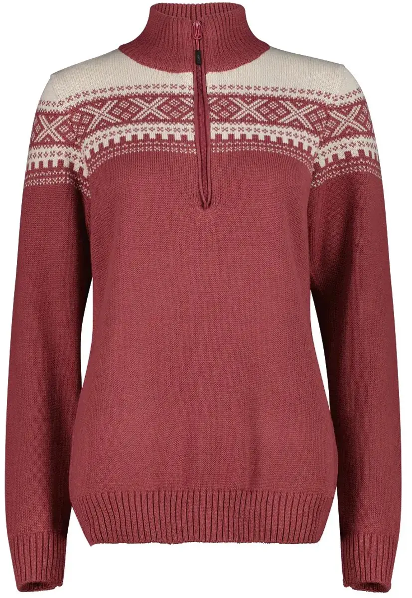 CMP Wooltech Dames Halfzip Pull - Pioenroos - afbeelding 3 van 6