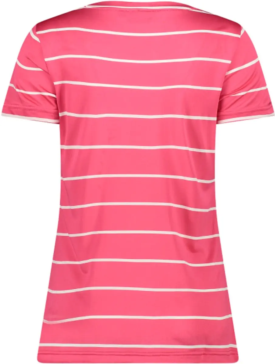 CMP Gestreept T-shirt Dames - Fragola - afbeelding 2 van 6